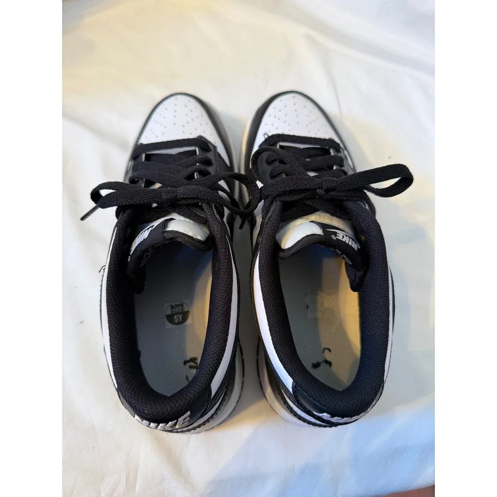 Nike Dunk Low Panda Black White GS Kids Shoes CW1590-100 Size 5Y